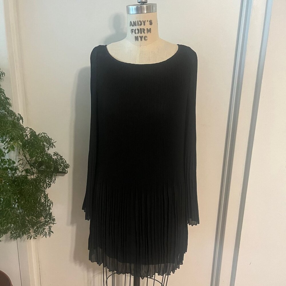 VIVIENNE TAM Vintage Black Whimsigoth  Pleated Dress Size 3 (Medium)‎